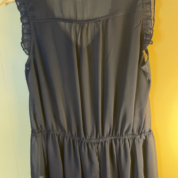 Mossimo | Sheer Navy Blue Empire Waist Top - Picture 3 of 5